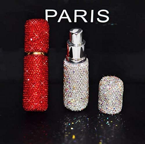 Bling Dazzling Portable Travel Size Perfume Spray, Fine Mist Hair Sprayer Toiletry, Suitable for Liquid, Refillable and Reusable Bottle Container
