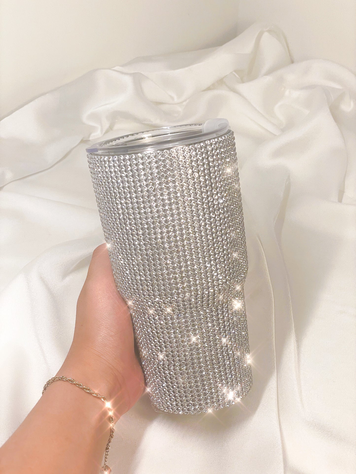 20oz Bling Stainless Steel Water Bottle Tumbler with Removable Lid