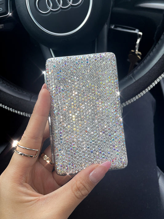 Crystal Rhinestone Pocket Portable Cigarette Case Box