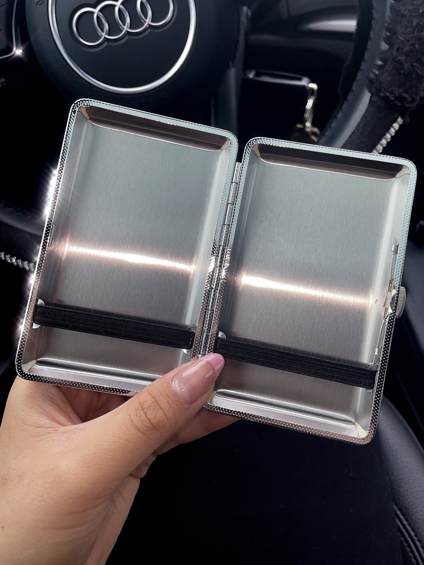 Crystal Rhinestone Pocket Portable Cigarette Case Box