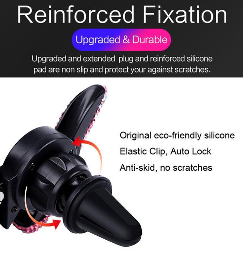 Crystal Pillars Car Mobile Phone Holder (Universal: Iphone & Android)