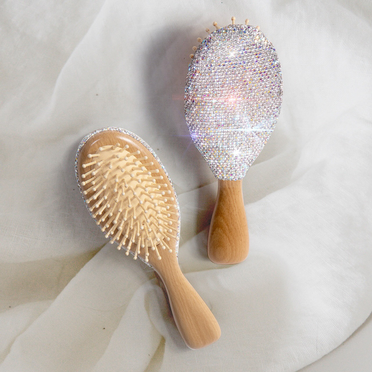 Bling Wooden Hair Brush