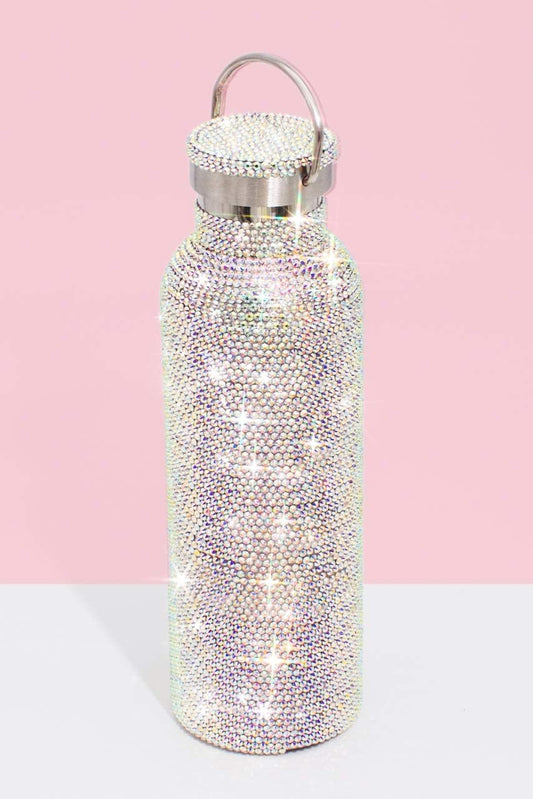 Bling White Reusable Stainless Steel Water Bottle