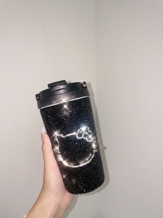 Bling Black Tumbler Water Bottle