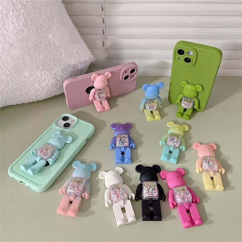 3D Shaker Foldable Bear Griptok Phone Ring Phone Stand for iPhone 13/14