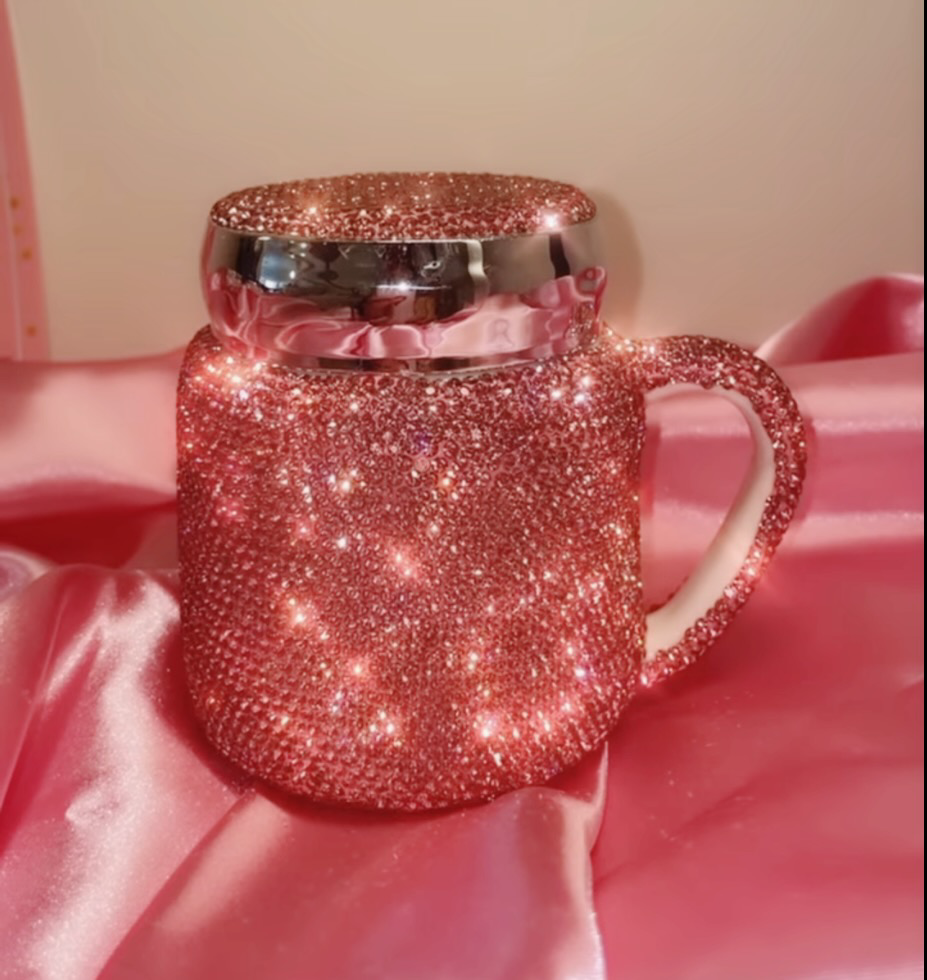 Bling Travel Mug with Handle and Twistable Lid