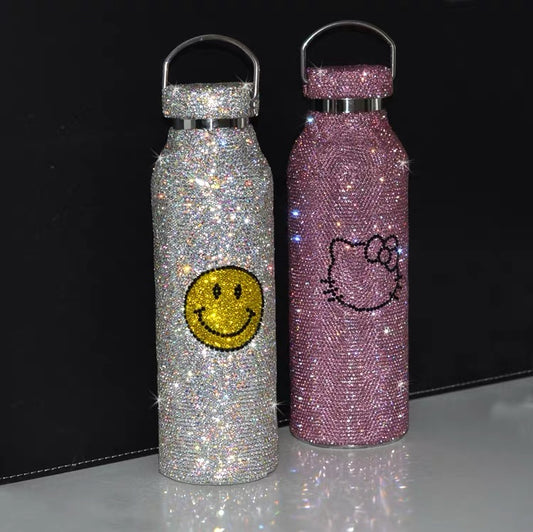 Bling Smiley Water Bottle