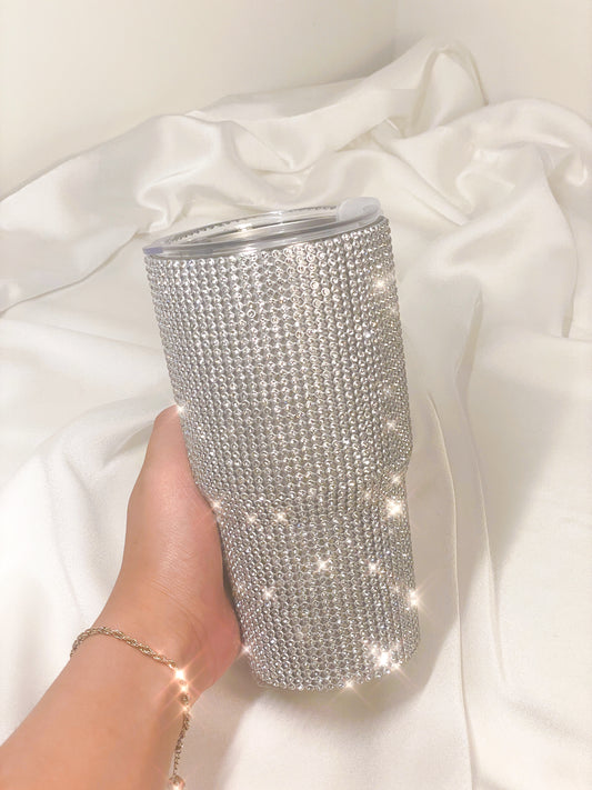 20oz Bling Stainless Steel Water Bottle Tumbler with Removable Lid