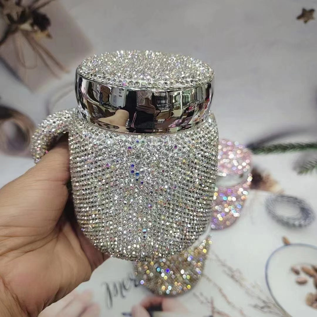 Bling Travel Mug with Handle and Twistable Lid
