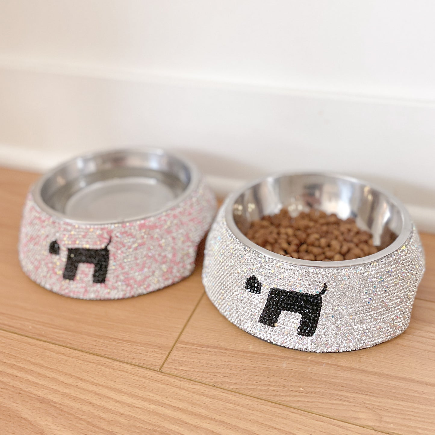 Bling Adorable Dog Cat Animal Pet Food Kibble Bowl Water Bowl