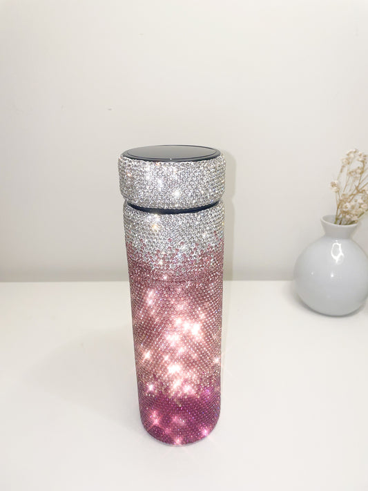 Temperature Detecting Rhinestone Water Bottle