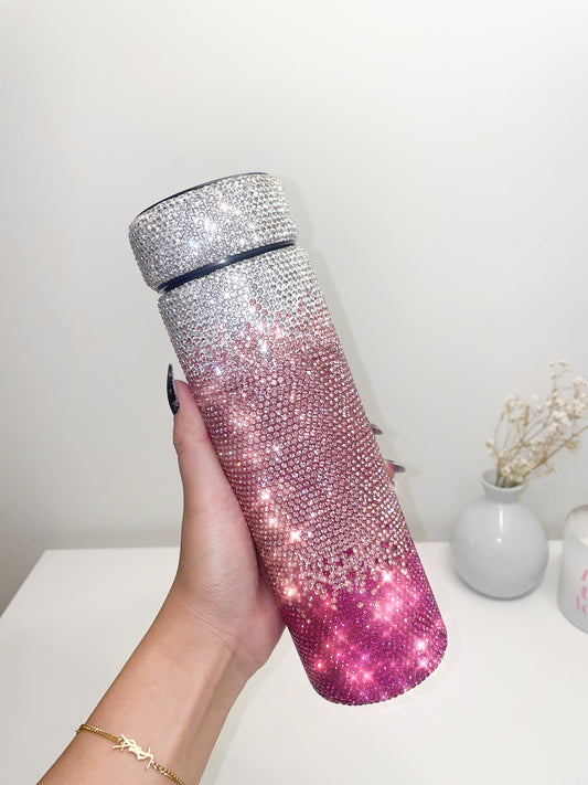 Temperature Detecting Rhinestone Water Bottle