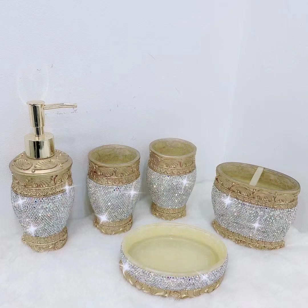 Bling Restroom Toiletries Set 4pc