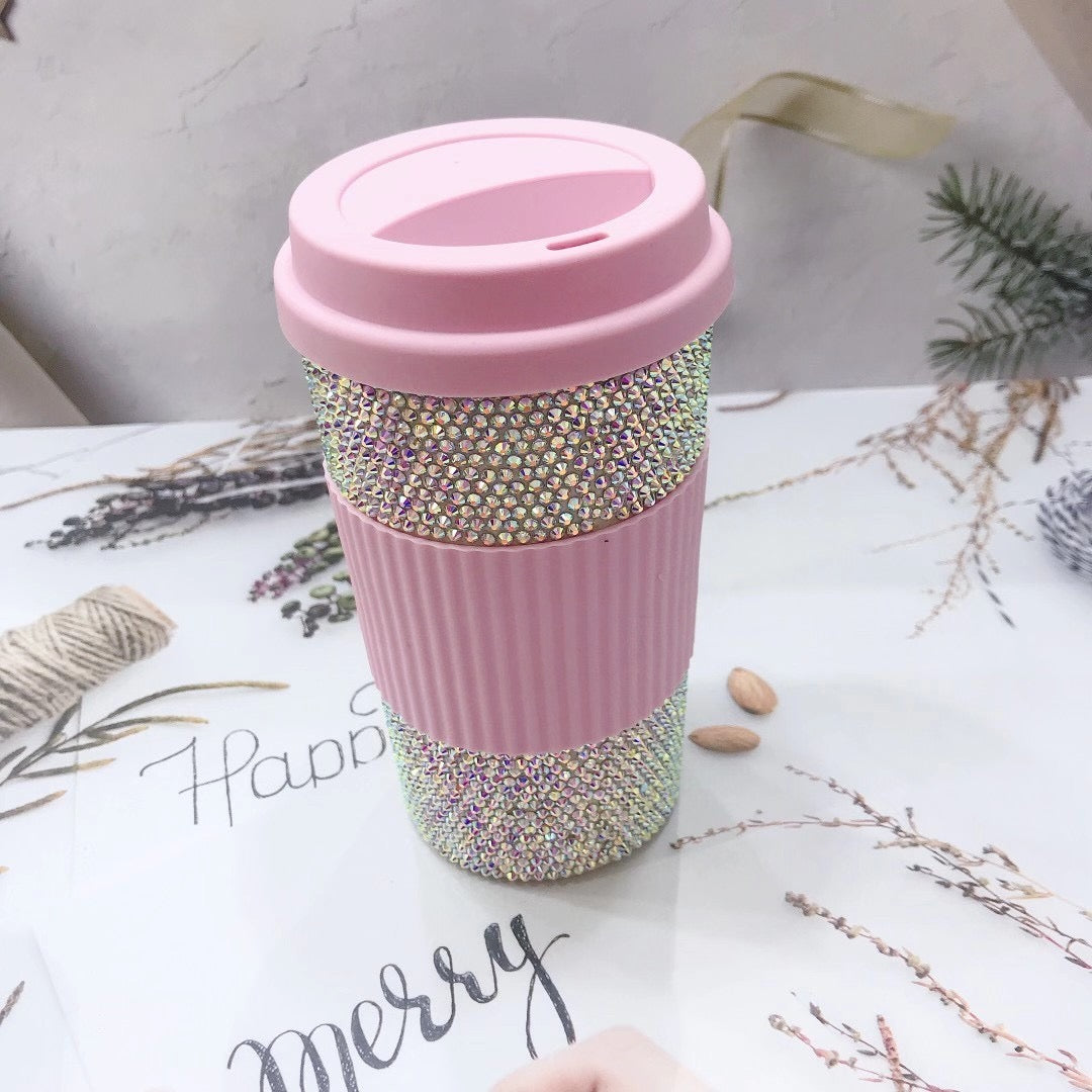 Bling Stainless Steel Tumbler with Silicone Lid
