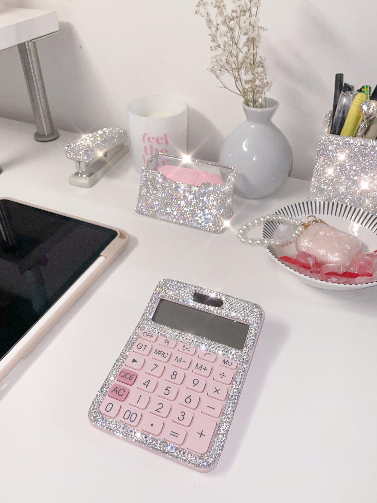 Bling Crystal 12 Digit Office Calculator