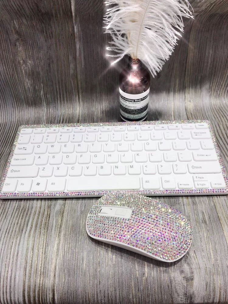 Diva Rhinestone Wireless Keyboard and Mouse Set