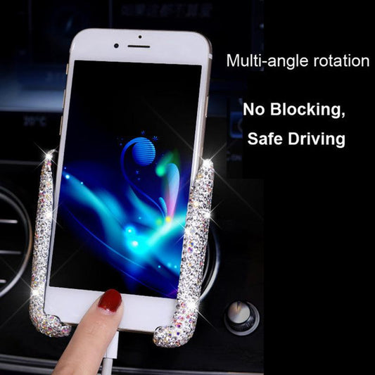 Crystal Pillars Car Mobile Phone Holder (Universal: Iphone & Android)
