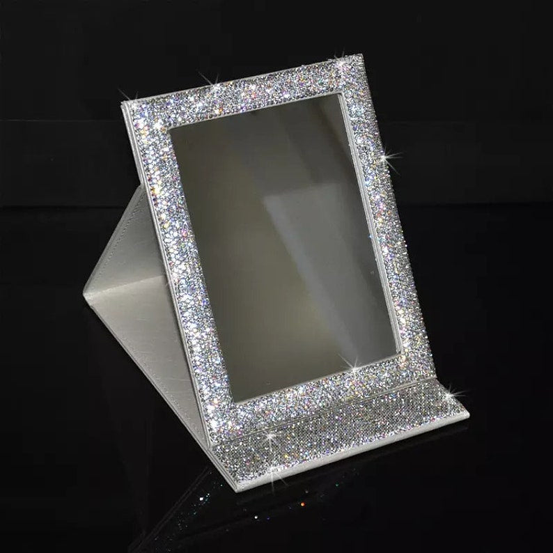 Bling Foldable Portable Stand Mirror